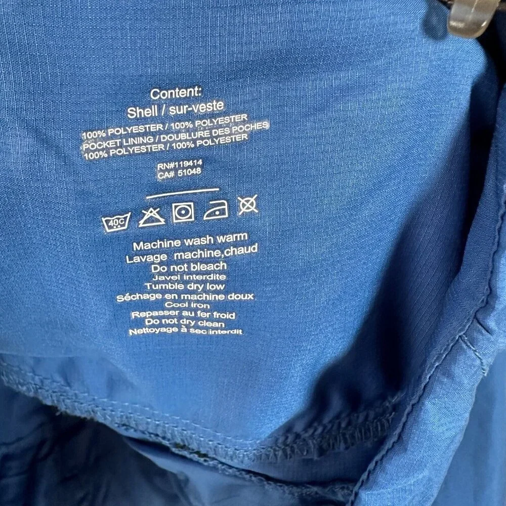 Merrell Windbreaker Jacket Mens Large Blue Zip Up Outdoors‎ Hiking Multi Pockets